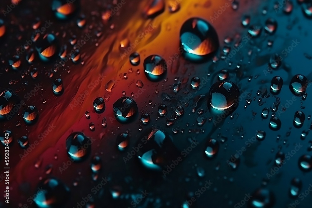 Acid raindrops on multicolored surface abstract background