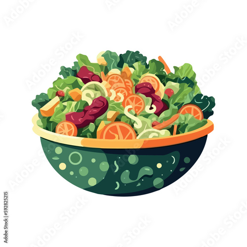 Fresh salad bowl with vegetables