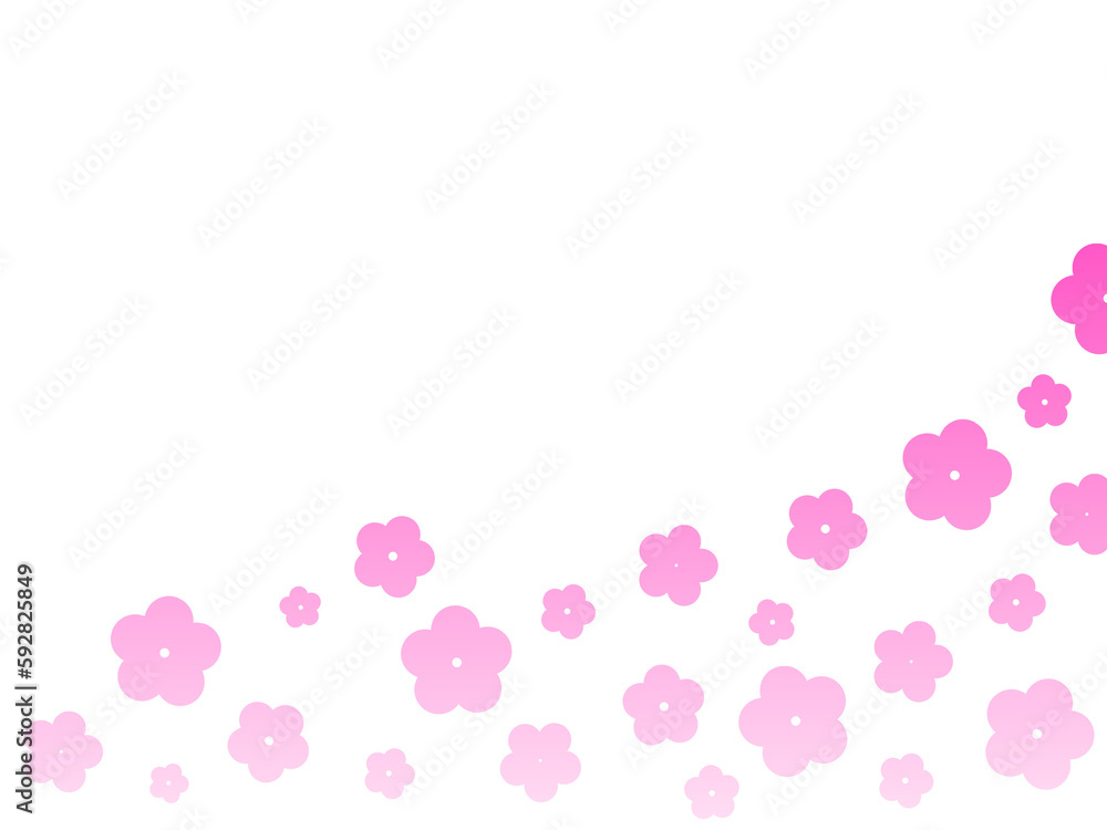 ピンクの花のイラスト
