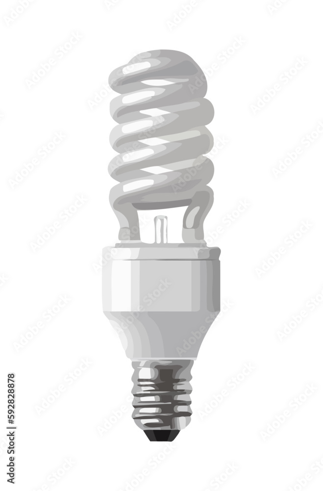 Efficient lightbulb on white background Efficient lightbulb on white background