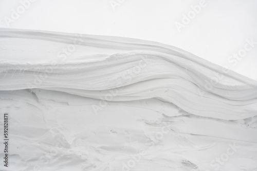 Snowy waves created out of wind