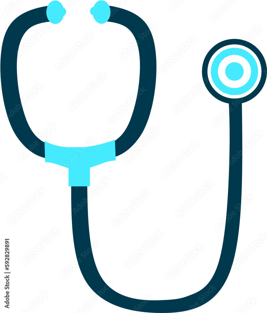 Stethoscope Diagnostic Health Medicine Hospital Doctor Tool Vector Illustration