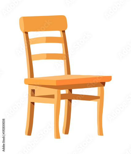 Modern wood yellow chair