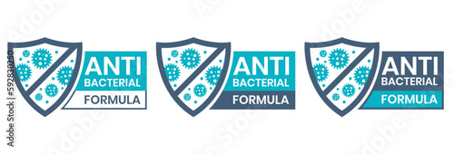 Kills 99.9% bacteria, germs and viruses . Antibacterial and antiviral defence, protection infection. Vector Illustration