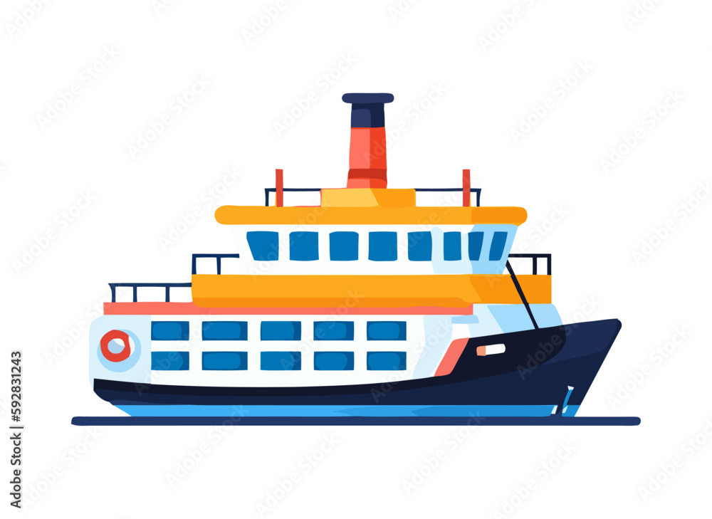 Sailing ship icon speeds through blue waves Sailing ship icon speeds through blue waves