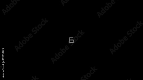 Countdown with popular Neon seamless pattern. 2D geometric shape with neon moving outline and interesting countdown from 1-10. 4K videos.