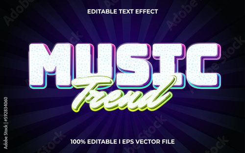 music trend 3d text effect and editable text  template 3d style use for party tittle