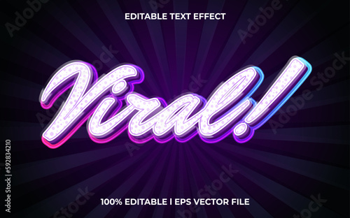 Viral 3d text effect and editable text, template 3d style use for trendy tittle