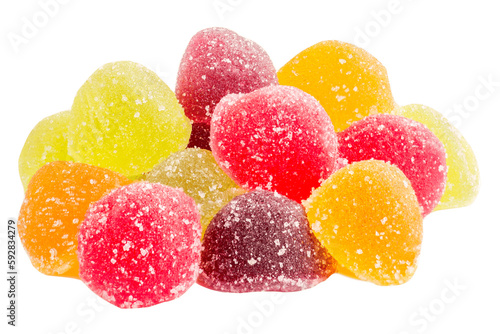 Colorful fruit jelly  photo