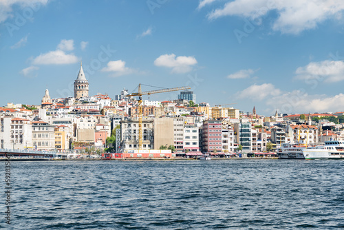 Istanbul skyline. Amazing view of the Galata Tower.