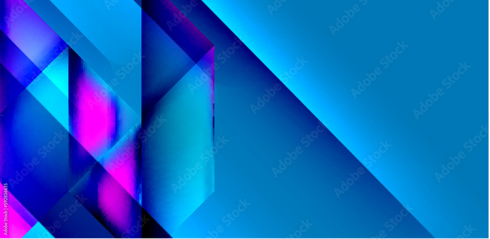 Obraz premium Dynamic triangle design with fluid gradient colors abstract background