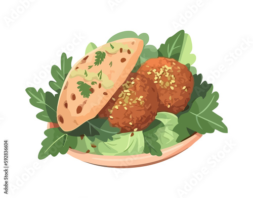 Fresh gourmet meatballs and bread