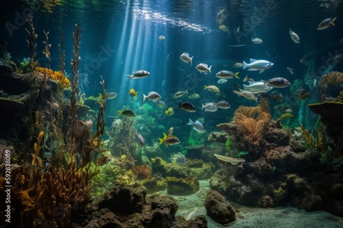 aquarium landscape made with generative ai