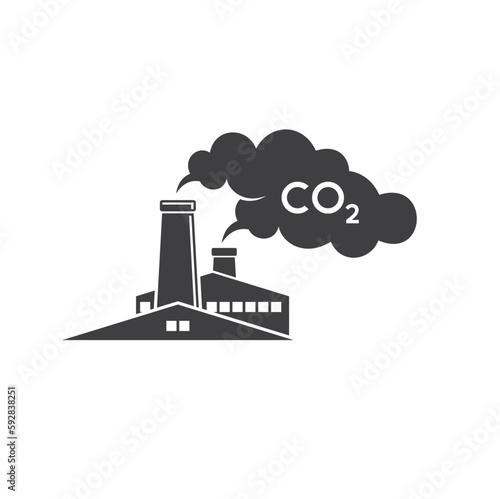 illustration of carbon dioxide,co2, vector art.