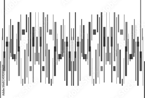 Vertical stripe of pattern. Design random lines black on black background. Design print for illustration, texture, textile, wallpaper, background. Set 8
