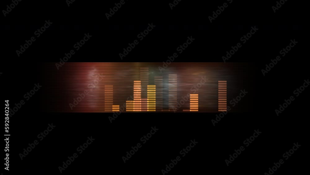 Equalizer levels, an animated futuristic sci-fi or HUD element. The ...