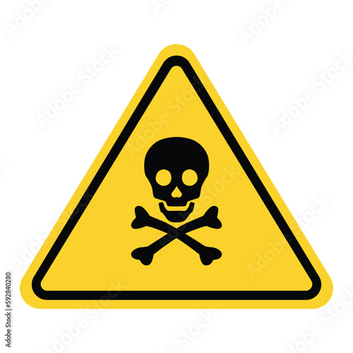 skull and bones warning sign danger sign poison sign