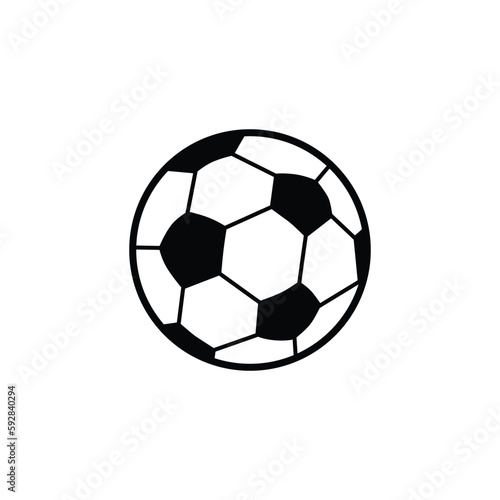 football soccer ball outline black and white