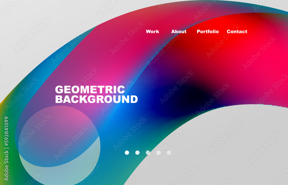 Landing page abstract liquid background. Flowing shapes, round design and circle. Web page for website or mobile app wallpaper Landing page abstract liquid background. Flowing shapes, round design and circle. Web page for website or mobile app wallpaper