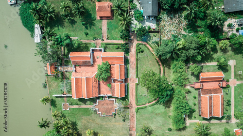 Phatthalung, Thailand- 12 Feb 2023: The old palace and the new palace of the governor of Phatthalung in the past. Prince Of Phatthalung Palace at Lam Pam, Muang Phatthalung, Thailand. photo