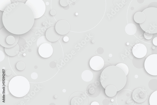 Abstract white geometric modern circle background design