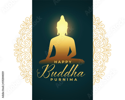 celebrate happy buddha purnima background with joy and peace