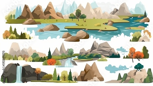 Drawing of Nature landscape
