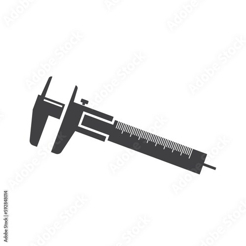 back caliper icon vector design template