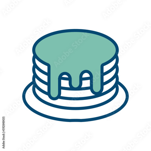 pancake icon vector design template in white background