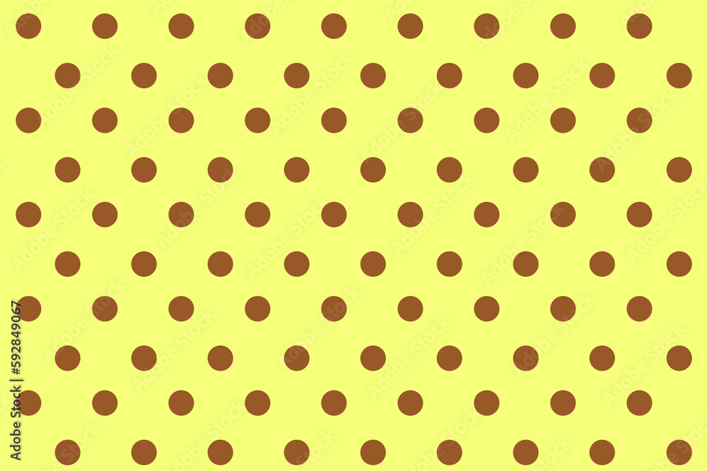 Brown and yellow seamless polka dot pattern vector Brown and yellow seamless polka dot pattern vector