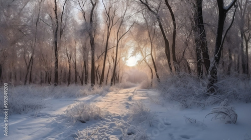 Serene Snowy Scene - Winter Wonderland © Mak