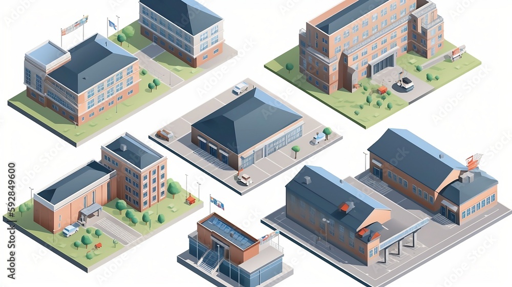 isometric view of a building