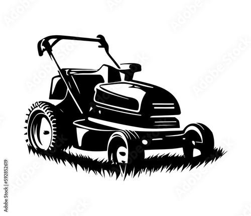 lawn mower icon. Simple illustration of electric lawn mower vector icon