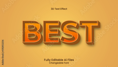 3D Text Effect. Fully Editable Text Effect