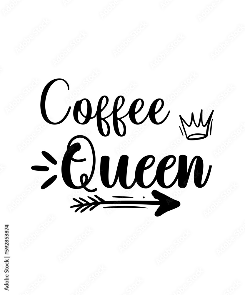 Fototapeta premium Coffee SVG Bundle, Coffee Quotes SVG file, Coffee funny SVG, coffee svg for cricut silhouette, cut file, cricut file, png, mug svg