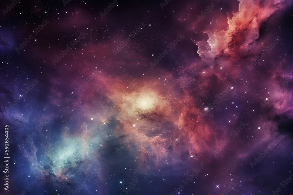 Galaxy background. Generative AI illustration