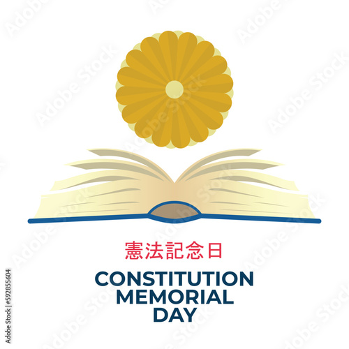 vector graphic of constitution memorial day good for constitution memorial day celebration. flat design. flyer design.flat illustration.