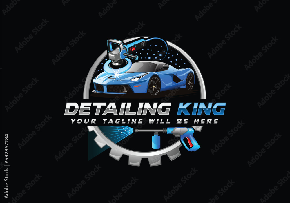 Premium Vector  Auto detailing polisher logo template