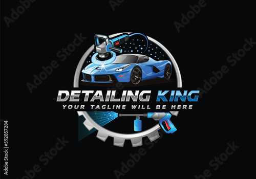 Car detailing logo auto detailing logo car polish logo car service logo car wash logo car cleaning logo vector
