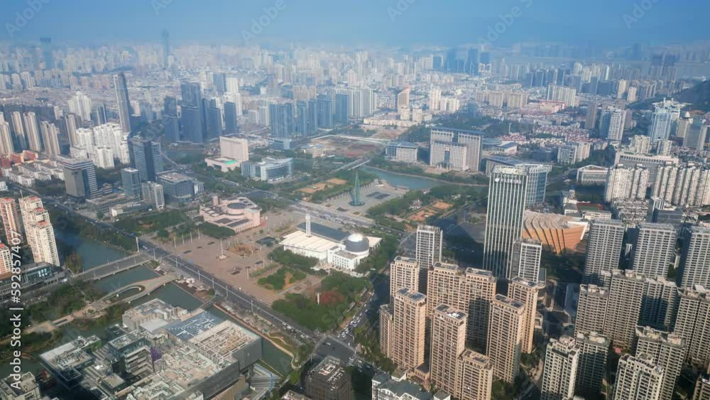 Urban environment of Century Plaza in central Wenzhou, Zhejiang Province, China Urban environment of Century Plaza in central Wenzhou, Zhejiang Province, China