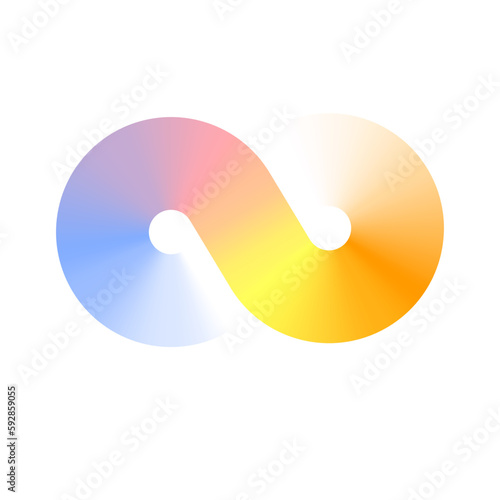 Infinity gradient geometric logo