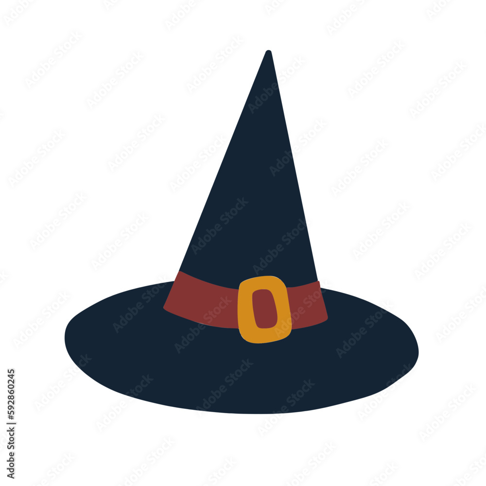 Fototapeta premium Halloween Witch Hat illustration 