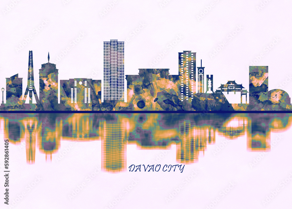 Obraz premium Davao City Skyline