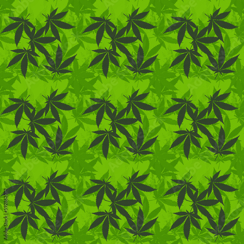 Abstract cannabis leaf design background image.