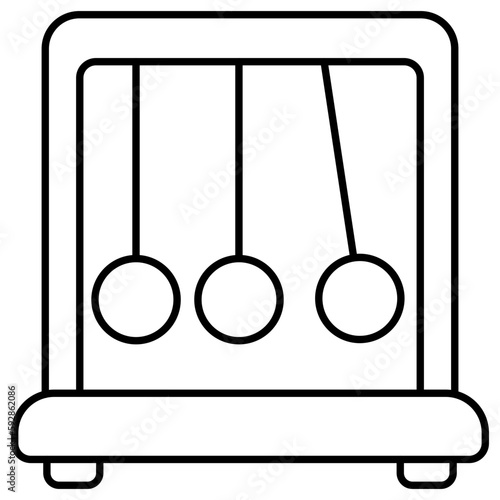An editable design icon of newton's cradle 