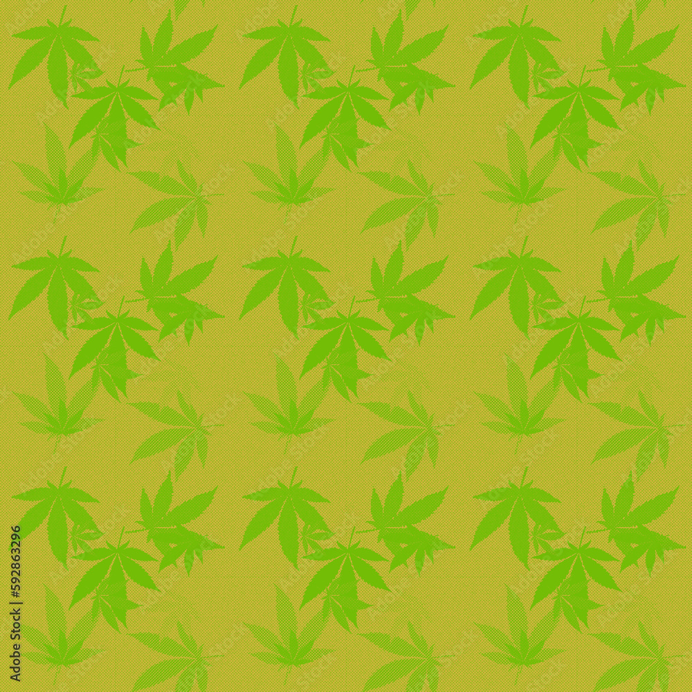 Abstract cannabis leaf design background image.