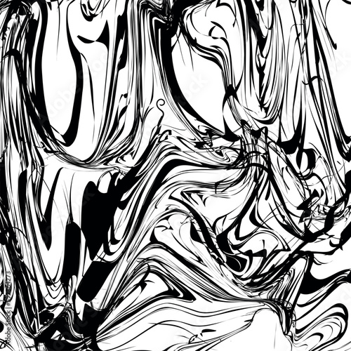 Painting in the form of chaos, created by imitation of spilled oil or watercolor black paint.
