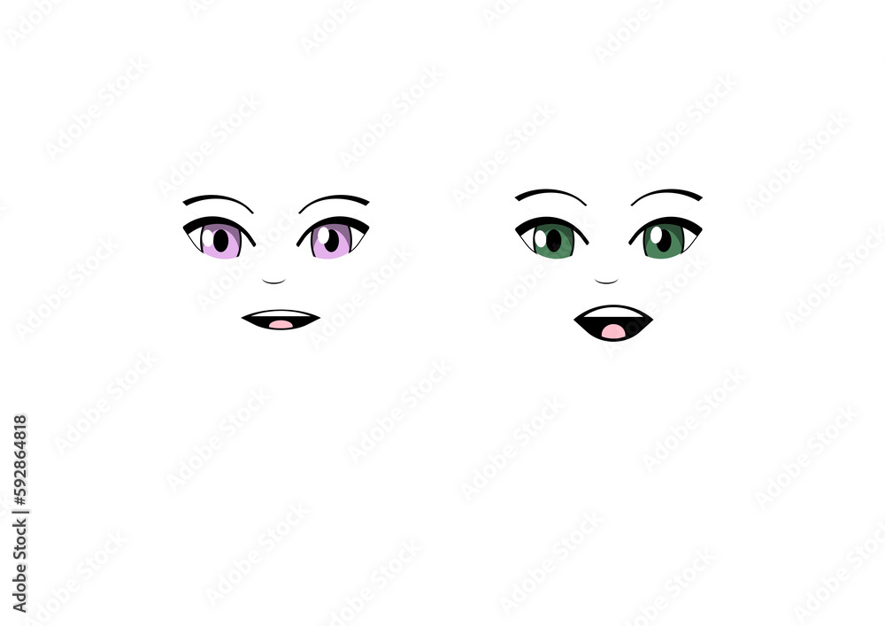 anime 2d face with expression anime 2d face with expression
