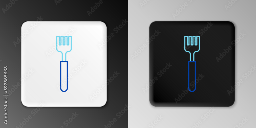 Line Fork icon isolated on grey background. Cutlery symbol. Colorful outline concept. Vector Line Fork icon isolated on grey background. Cutlery symbol. Colorful outline concept. Vector