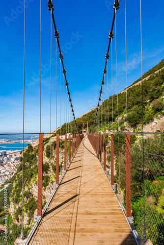 Windsor suspension bridge in Gibraltar, UK